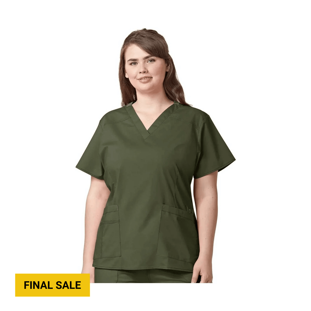 Wink Women's Verity V - Neck Scrub Top - Forest Green - Lenny's Shoe & Apparel