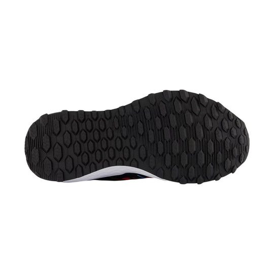Black textured sneaker outsole with hexagonal tread pattern