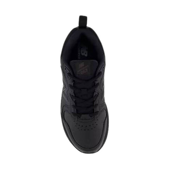Black slip-resistant sneaker shown from above