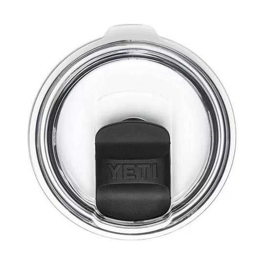 Clear lidded tumbler with black sliding lid insert